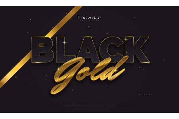 Download Luxurious Black and Gold Text Effect - Effect Collection