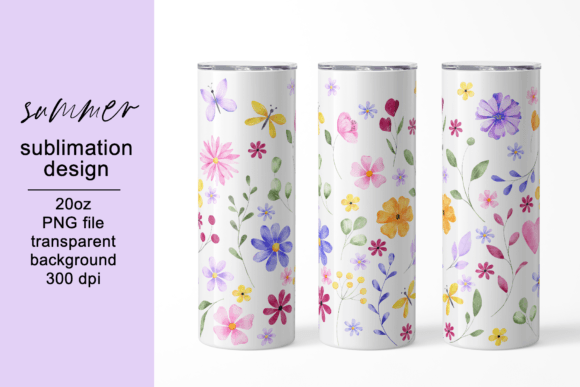 Download Tumbler Wrap, Digital Floral Design, PNG - Digital floral Collection