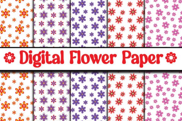Download Digital Floral Papers, Seamless Patterns - Digital floral Collection