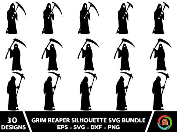 Download Grim Reaper Silhouette Svg Bundle - Grim reaper silhouette Collection