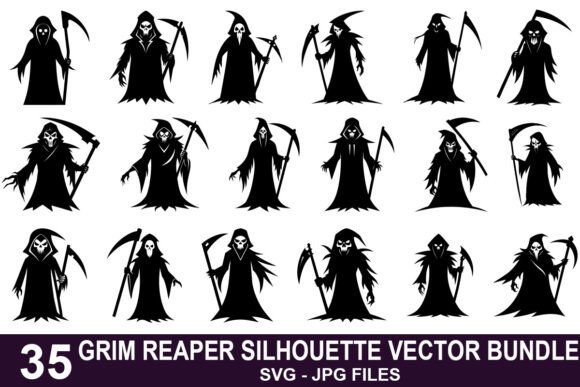 Download Grim Reaper Silhouette Vector Bundle - Grim reaper silhouette Collection