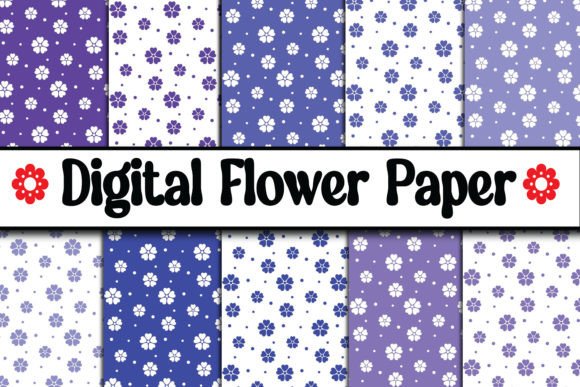 Download Digital Floral Papers, Seamless Patterns - Digital floral Collection