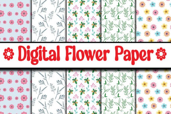 Download Digital Floral Papers, Seamless Patterns - Digital floral Collection